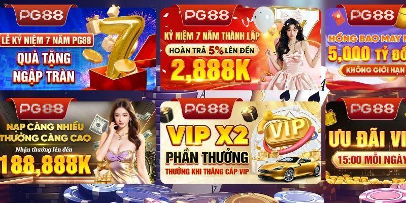 Tổng quan khuyến mãi PG88 dịp sinh nhật 7 năm